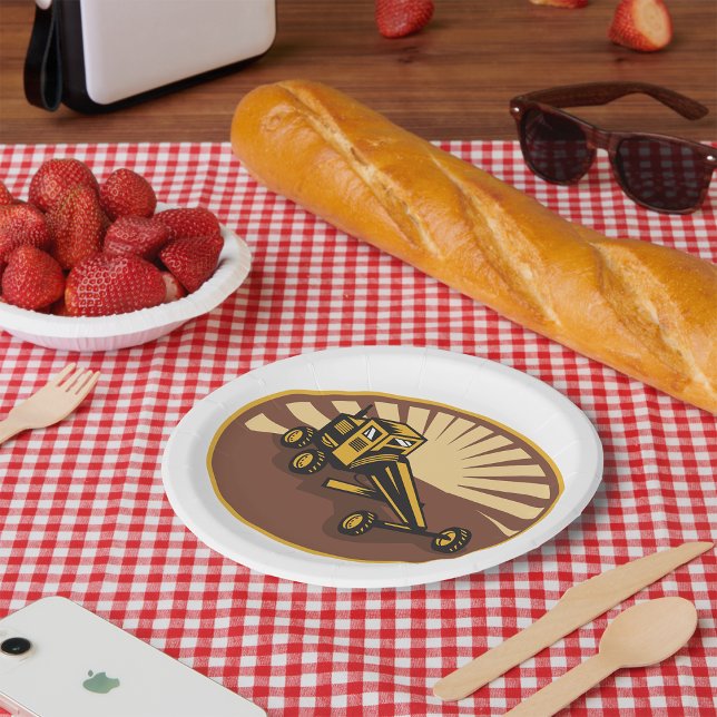 Prato De Papel Gráfico Retroativo (Criador carregado)