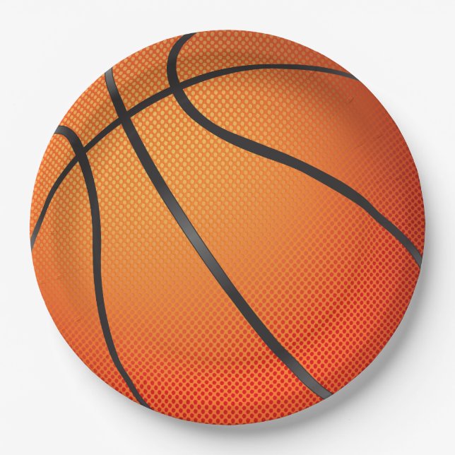 Prato De Papel Grande Basquete (Frente)