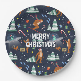 Prato De Papel Grande Pé, Aliens e Natal de Reindeer