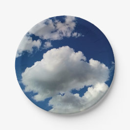 Prato De Papel Grandes nuvens macios