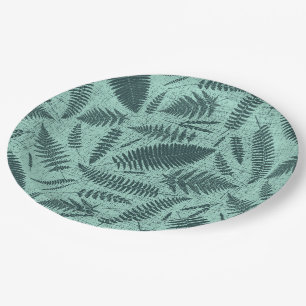 Prato De Papel Grãos e samambaias selvagens