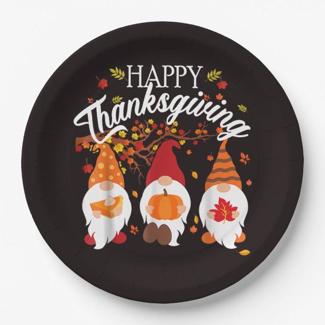 Prato De Papel Grateful Hearts & Autumn Whimsy (Frente)