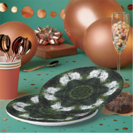 PRATO DE PAPEL GREEN ABSTRACT DRAWING. SAMER BRASIL 1