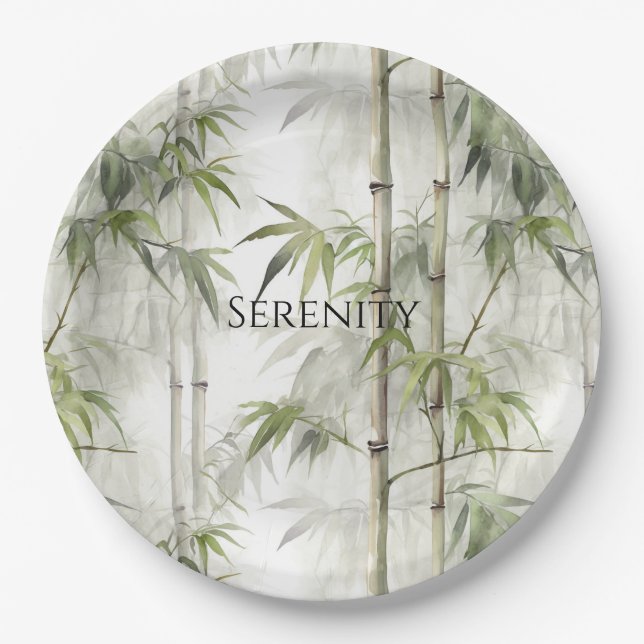 Prato De Papel Green Bamboo Serenity (Frente)