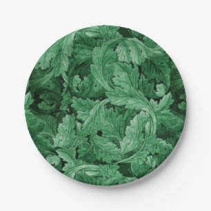 Prato De Papel Green Leaves (por William Morris)