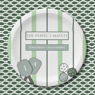 Prato De Papel Green Perfect Match Couples Bridal Shower
