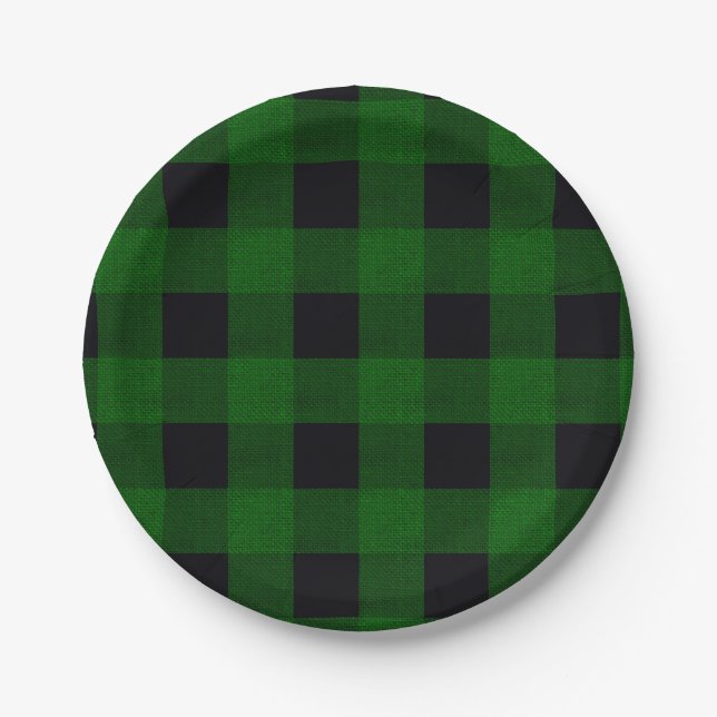 Prato De Papel Green Plaid (Frente)