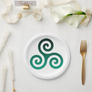 Prato De Papel Green Triskele