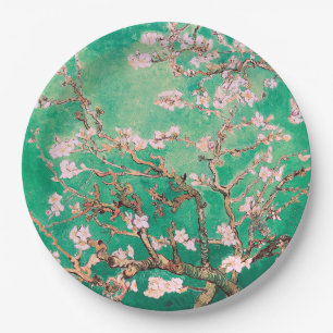 Prato De Papel Green Van Gogh Almond Blossoms