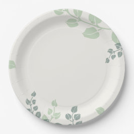Prato De Papel Greenery Monograma Wedding