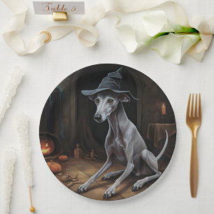 Prato De Papel Greyhound Pumpkins Halloween Assustado