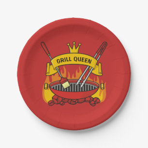Prato De Papel Grill Queen
