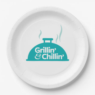 Prato De Papel Grillin & Chillin