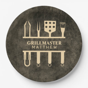 Prato De Papel Grillmaster - partido clássico de barbeque persona