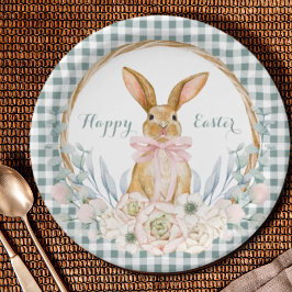 Prato De Papel Grinalda Floral em Aquarela de Pastéis Suaves para