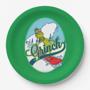 Prato De Papel Grinch Snowboarding