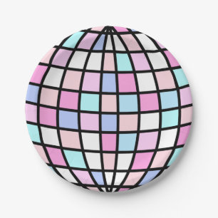 Prato De Papel Groovy Disco Ball Birthday