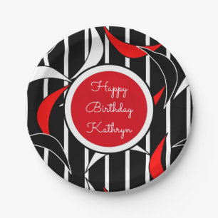 Prato De Papel Groovy Retro Birthday