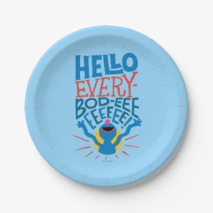 Prato De Papel Grover Hello