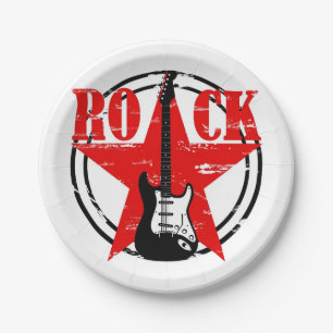 Prato De Papel Grunge Rock