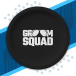 Prato De Papel Grupo de Padrinhos de casamento Correspondente - G<br><div class="desc">Esta design de "Groom Squad" incrível é perfeita para seu grupo festa de casamento de padrinhos de casamento vestir em uma despedida de solteiro ou festa de noivado para celebrar sua última noite com as caras antes de se casar! Design apresenta o tema da despedida de solteiro "Groom Squad" com...</div>