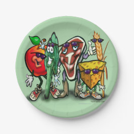 Prato De Papel Grupos de comidas