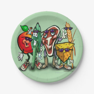 Prato De Papel Grupos de comidas