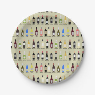 Prato De Papel Guia de identificação da garrafa de vinho Provan