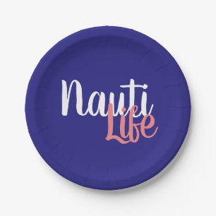 Prato De Papel guião NUTI LIFE, bonito, náutico, a azul marinho