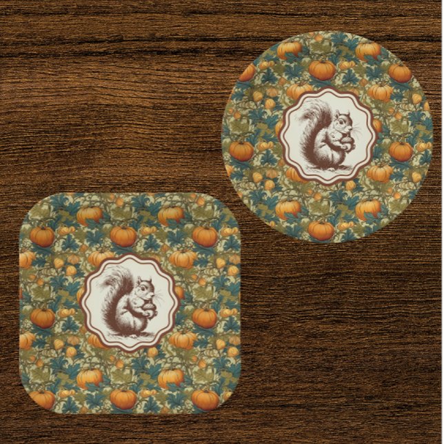 Prato De Papel Guilherne Morris Girassol Esquilo  (Big family dinners need these paper plates!)
