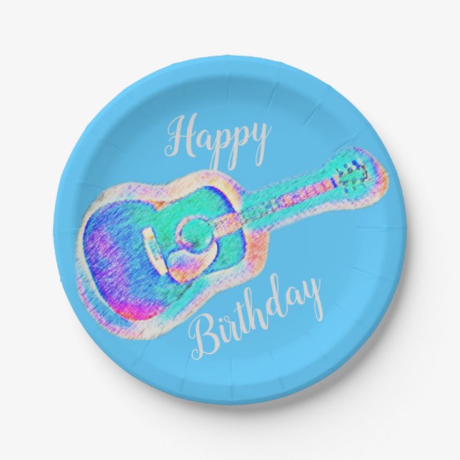 PRATO DE PAPEL GUITAR (Frente)