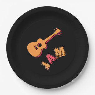 Prato De Papel Guitarra Balançando, Estilo de Jam de Música, Arte