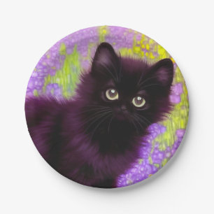 Prato De Papel Gustav Klimt Black Kitten