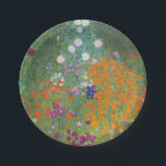 Prato De Papel Gustav Klimt Flower Garden Cottage Nature<br><div class="desc">Uma bela pintura de jardim - esta é uma pintura clássica de Gustav Klimt,  chamada Jardim de Algodão,  ou Jardim Bauergarten,  1907,  que é um close up de um jardim floral,  uma pintura floral colorida.</div>