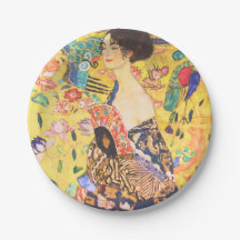 Gustav Klimt Lady with Fan vintage art nouveau