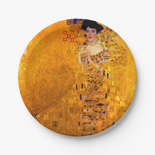 Prato De Papel Gustav Klimt Retrato de Adele Bloch Bauer (Frente)
