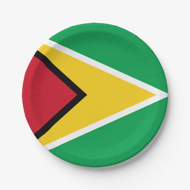 Prato De Papel Guyana flag  (Frente)