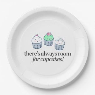 Prato De Papel Há sempre uma sala para cupcakes