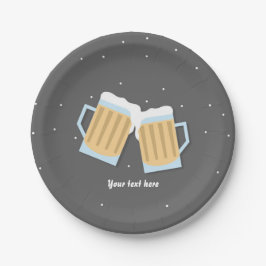 Prato De Papel Há um Bebê Fabricando Canecas de Cerveja Cinza Chu