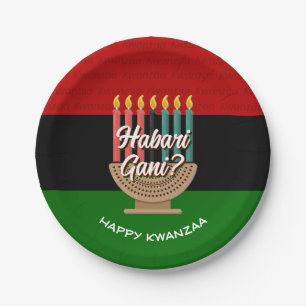Prato De Papel HABARI GANI Kwanzaa