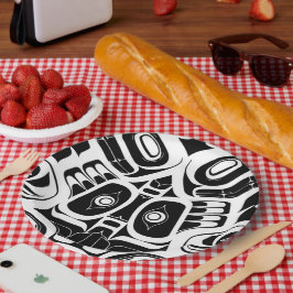 Prato De Papel Haida Eagle Thunderbird Noroeste da Colômbia