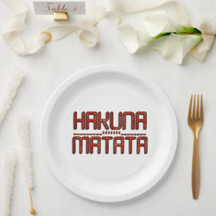 Prato De Papel Hakuna Matata Techno Paper Plates