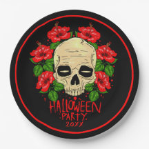 Halloween 20xx Hibiscus Red Hibiscus Black 9"