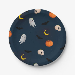Prato De Papel Halloween Art Halloween Skeleton Art Happy Hallowe