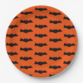 Prato De Papel Halloween Bats