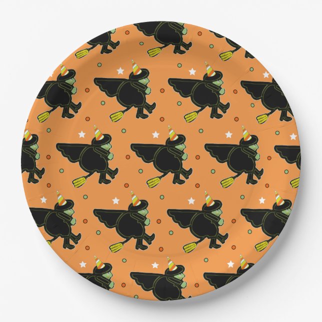 Prato De Papel Halloween Birthday (Frente)