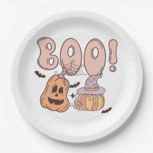 Prato De Papel Halloween Boo