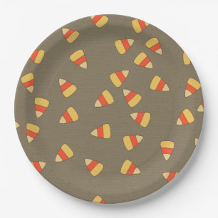 Prato De Papel Halloween Candy Scary Spider Padrão