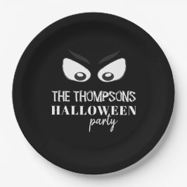 Prato De Papel Halloween Cute Black Typografia Spooky Boo