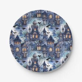 Prato De Papel Halloween da Casa Assombrada